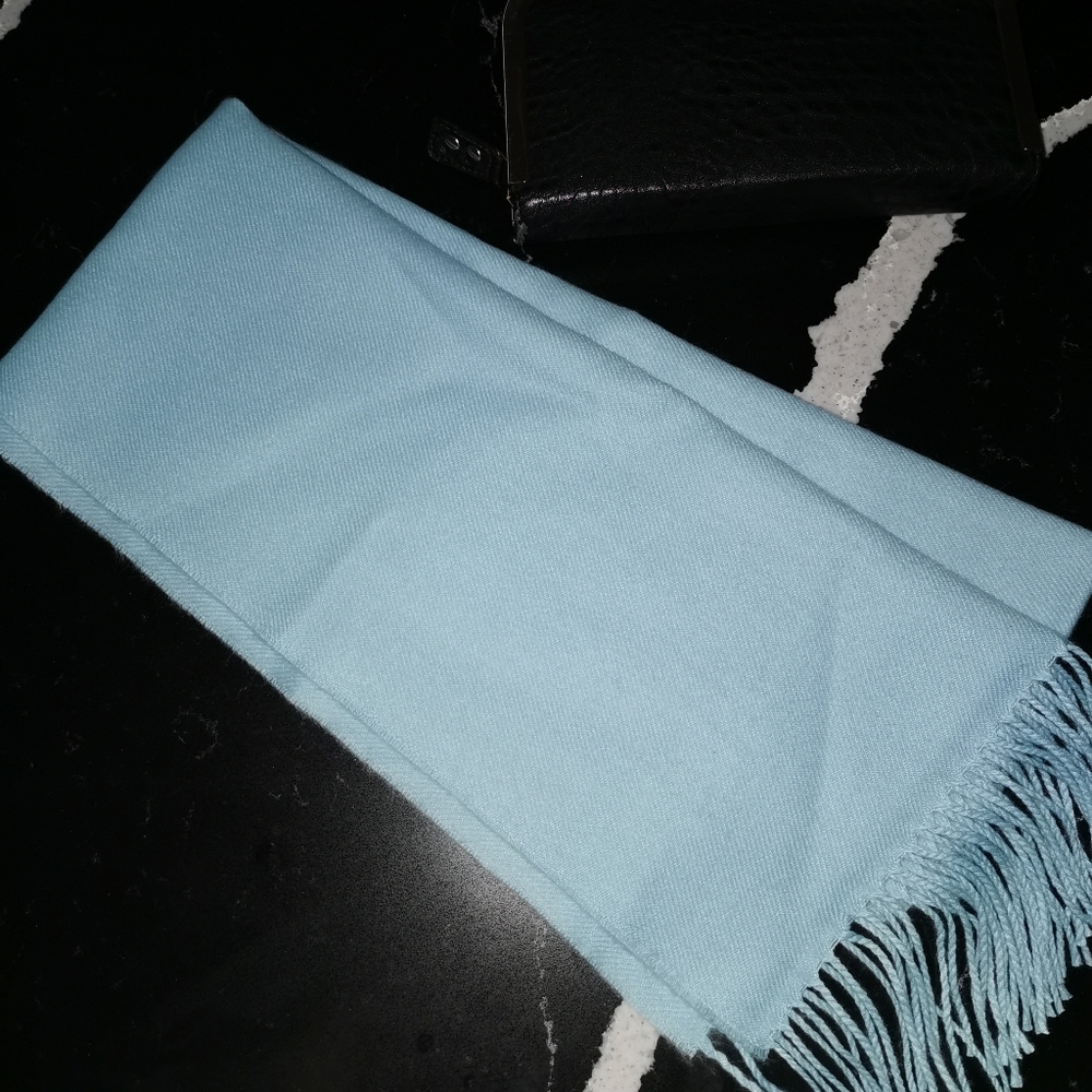 Brand new cashmere scarf Baby blue colour